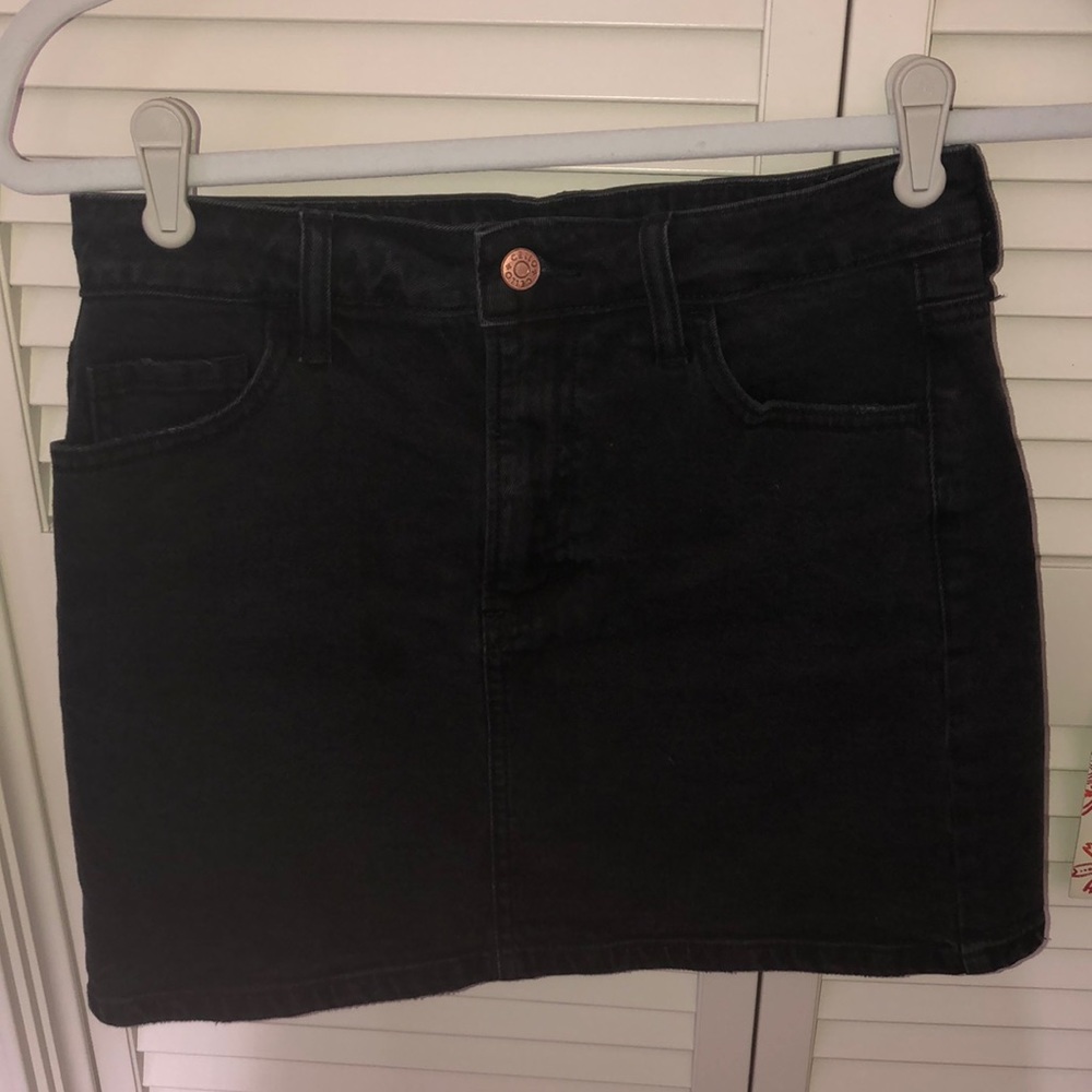 Black jean skirt